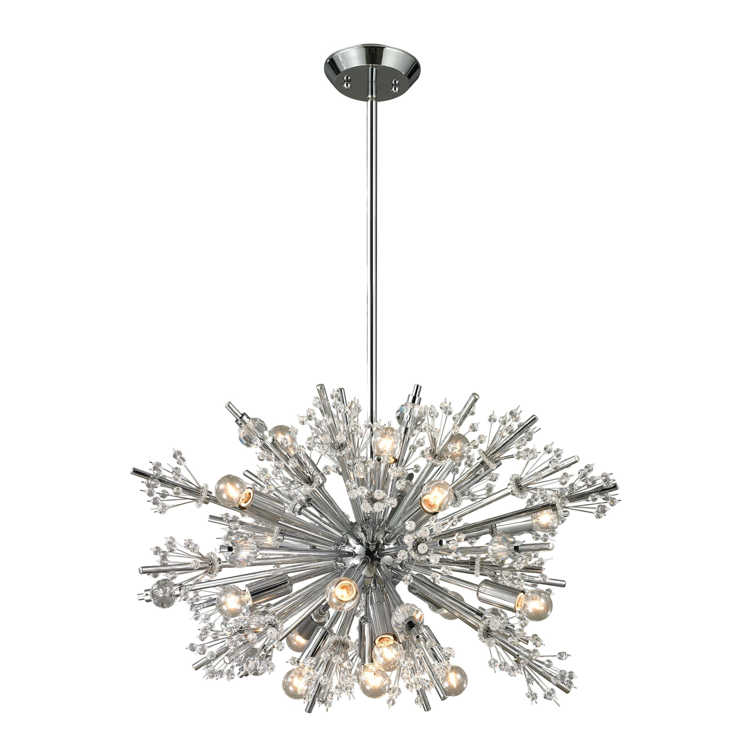 ELK SHOWROOM 11751/19 Starburst 26” Wide 19-Light Chandelier – Polished Chrome