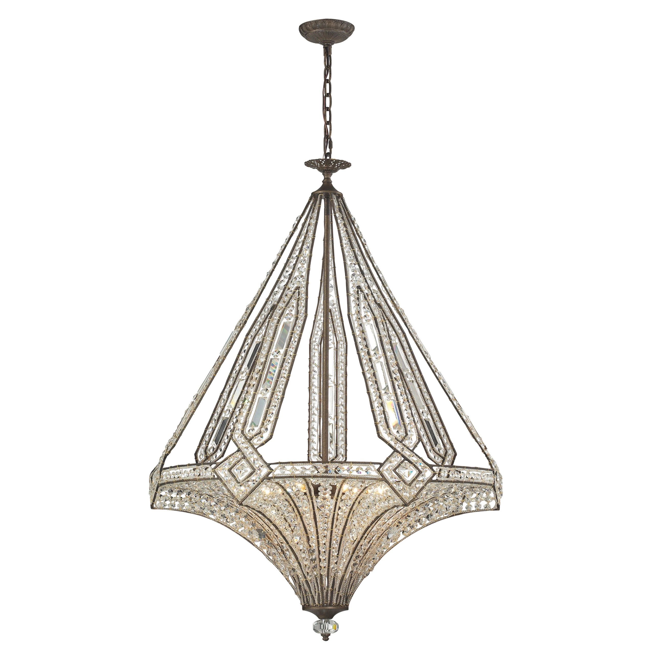 ELK SHOWROOM 11784/7 Jausten 30” Wide 7-Light Chandelier – Antique Bronze