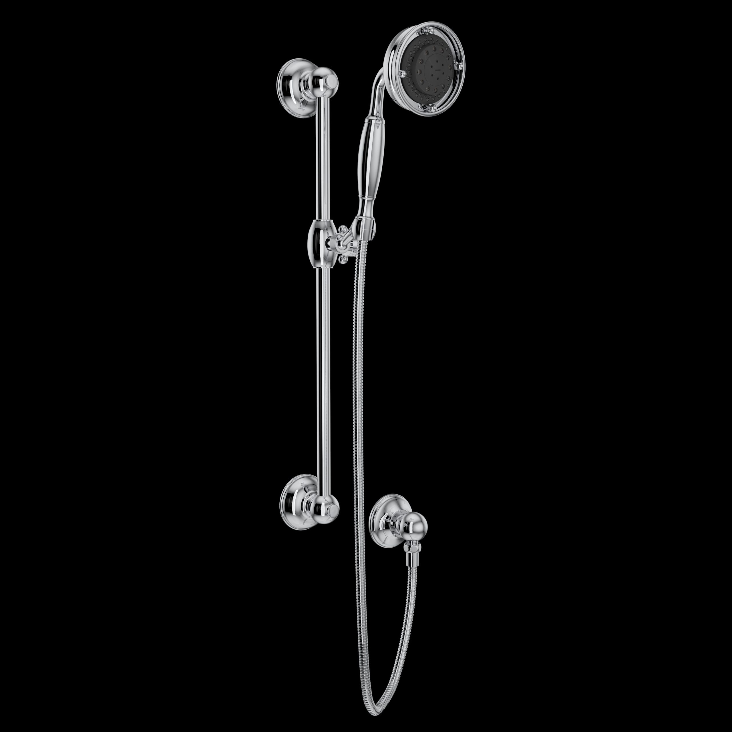 ROHL 1311 Handshower Set With 22″ Slide Bar and 3-Function Handshower