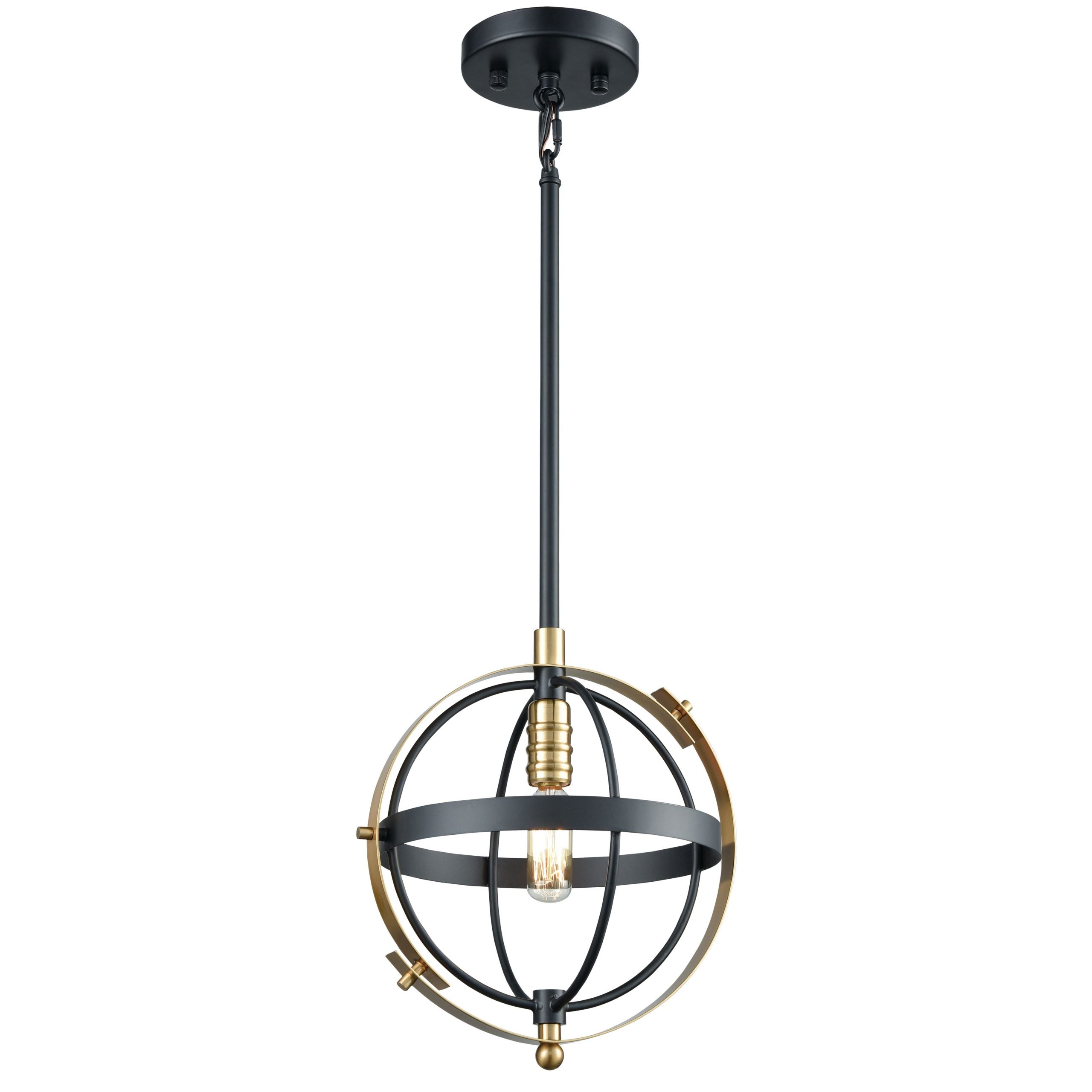 ELK SHOWROOM 15284/1 Caldwell 10” Wide 1-Light Mini Pendant – Matte Black