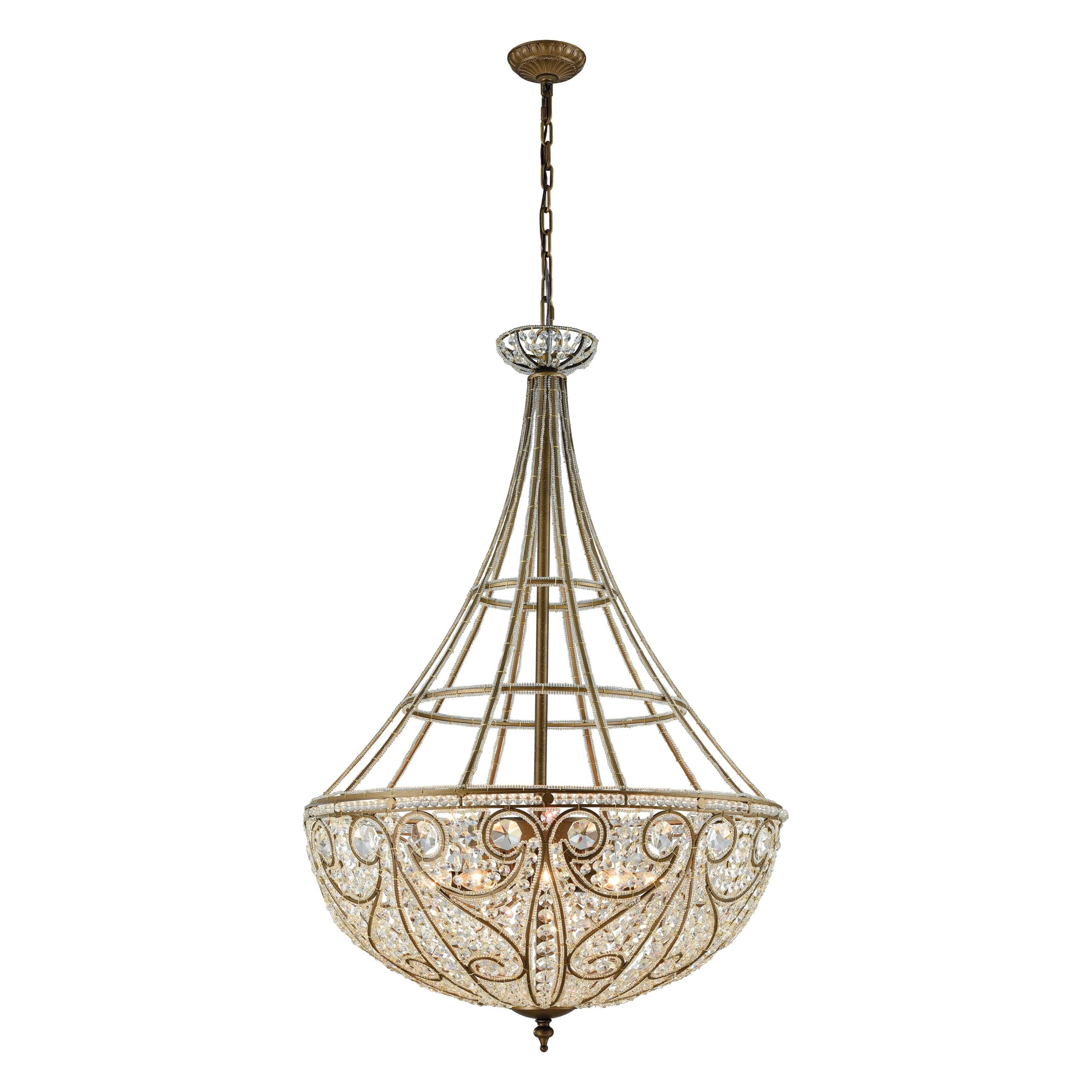 ELK SHOWROOM 15967/10 Elizabethan 28” Wide 10-Light Chandelier – Dark Bronze