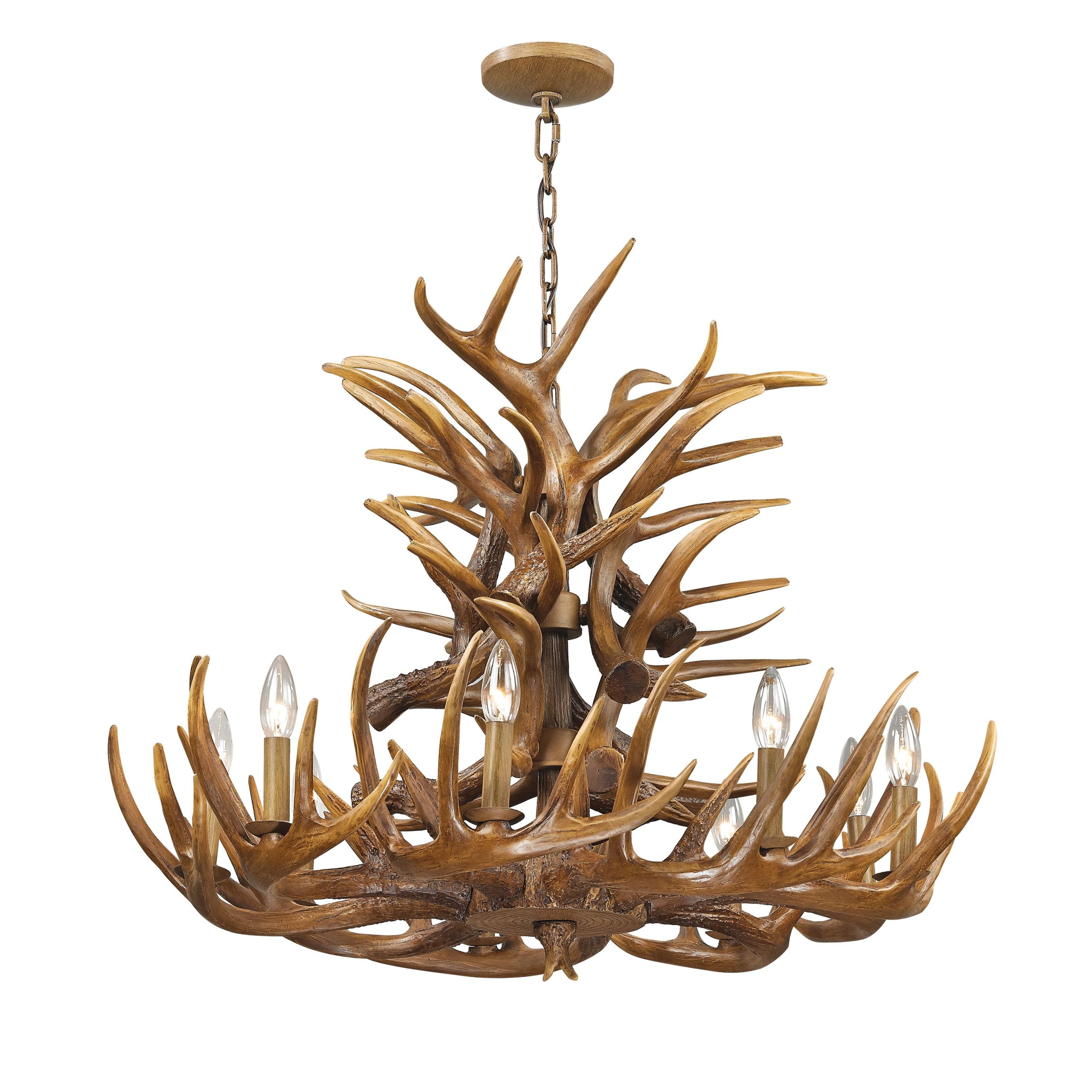 ELK SHOWROOM 16316/9 Elk 32” Wide 9-Light Chandelier – Wood Tone