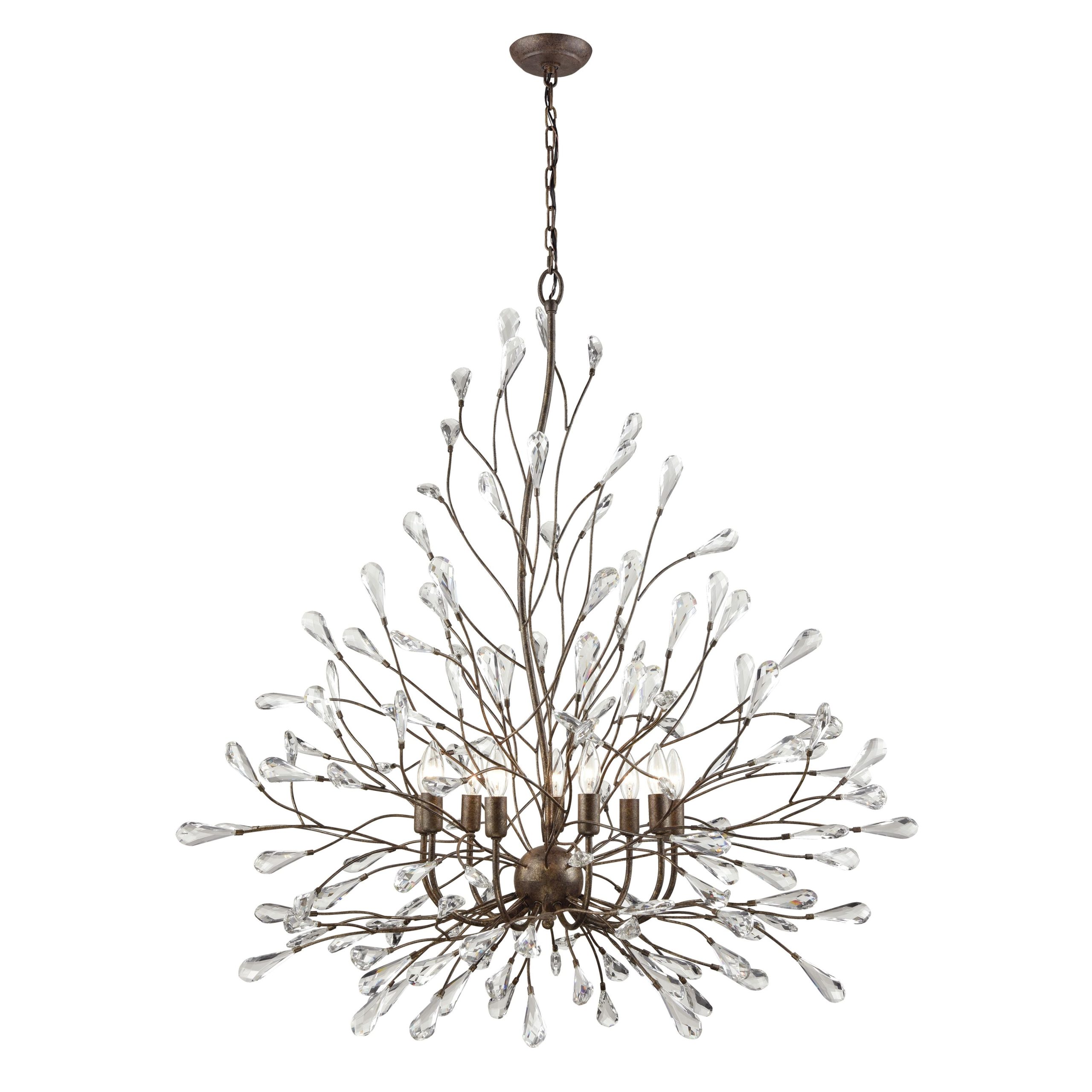 ELK SHOWROOM 18244/9 Crislett 40” Wide 9-Light Chandelier – Sunglow Bronze