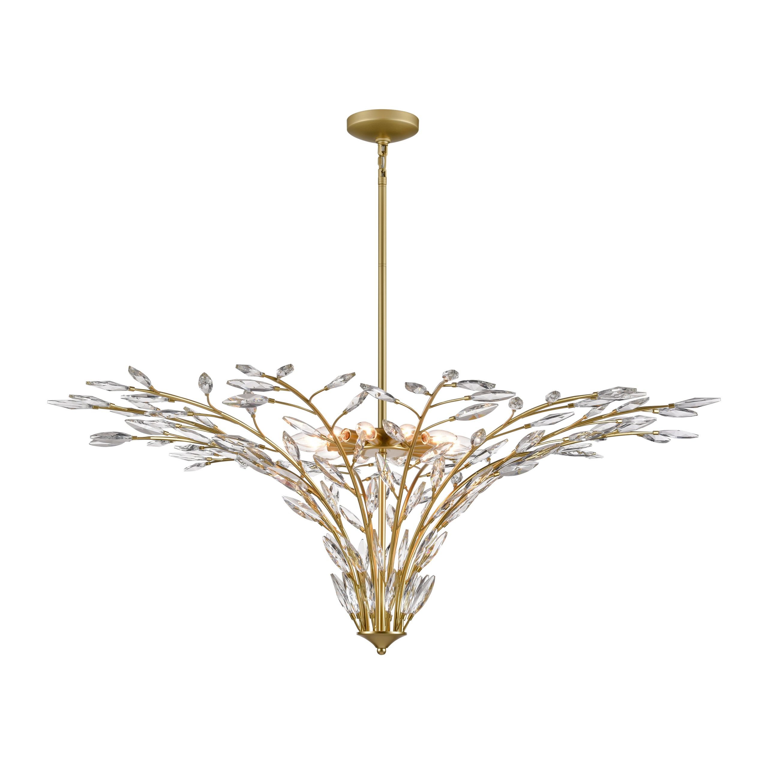 ELK SHOWROOM 18305/12 Flora Grace 49.5” Wide 12-Light Chandelier – Champagne Gold