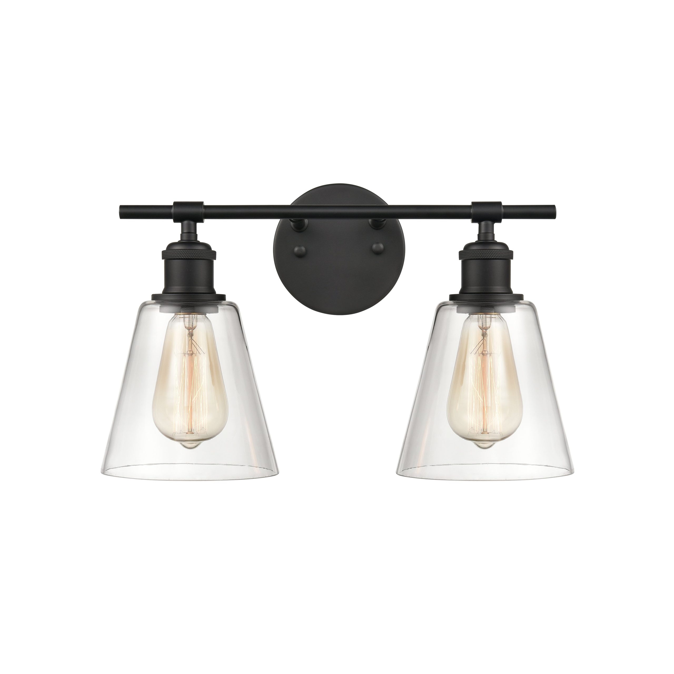 ELK SHOWROOM 18701/2 Scone 16” Wide 2-Light Vanity Light – Matte Black