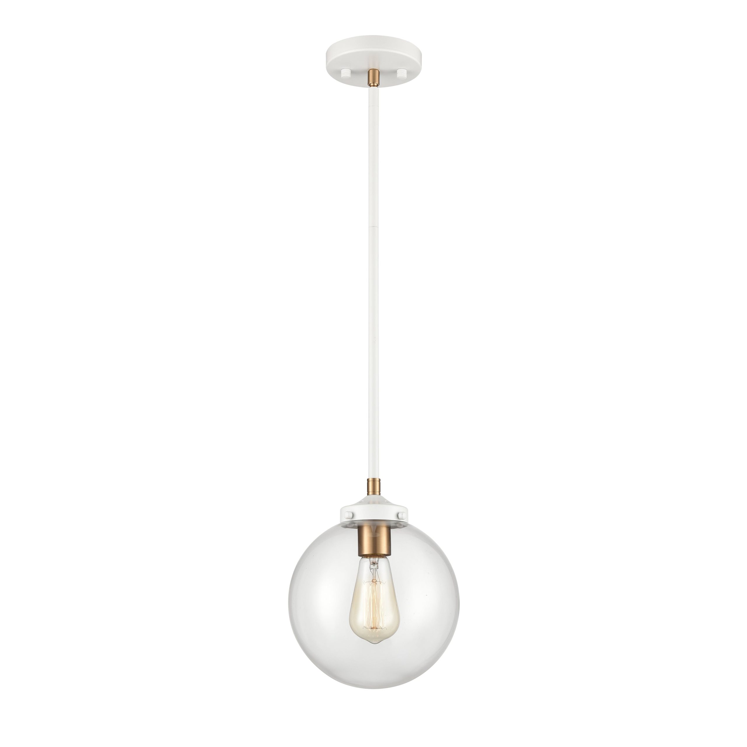 ELK SHOWROOM 24437/1 Boudreaux 8” Wide 1-Light Mini Pendant – Matte White