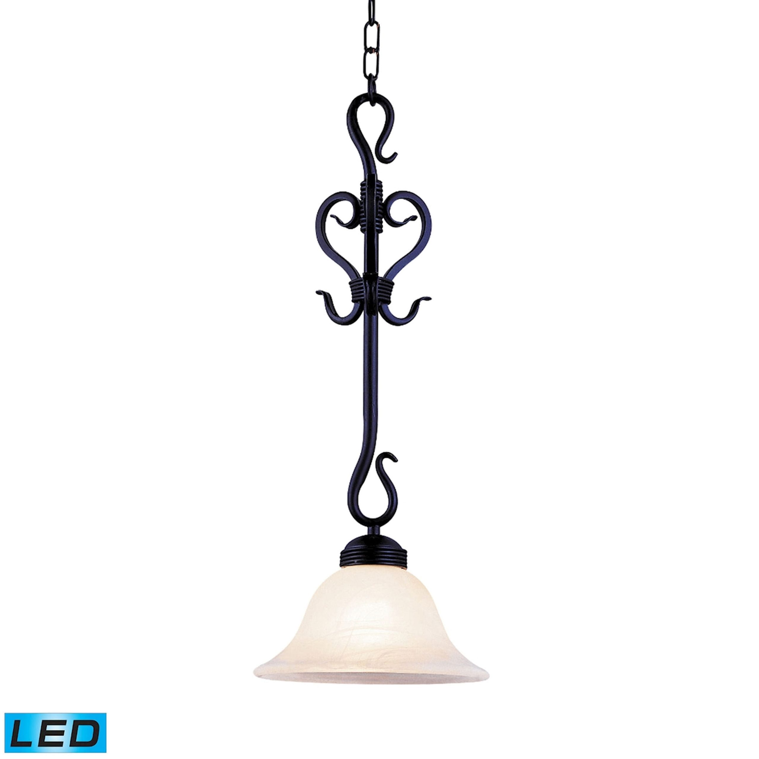 ELK SHOWROOM 251-BK-LED Buckingham 10” Wide 1-Light Mini Pendant – Matte Black