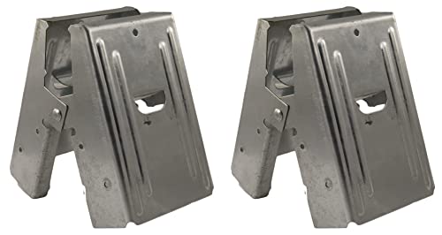 Century Drill & Tool 72990 2×4 Saw Horse Brackets, Set of 2, Galvanized, Compact Storage