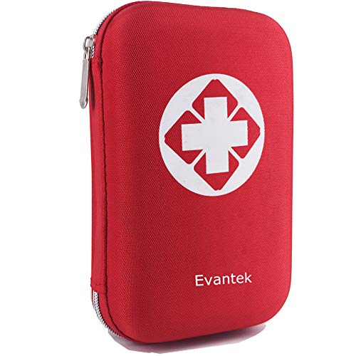 Evantek First Aid Kit Medical Med – 155 Pcs Kit Waterproof Emergency Kit for Camping Hiking Home Outdoor Truck Vehicle Car Fishing Travel Biking