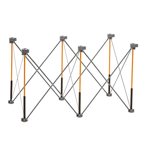 BORA Centipede CK6S 30 inch height Portable Work Stand, Includes 4 X-Cups, 4 Quick Clamps, Carry Bag, Portable Work Support Sawhorse, 2Ft x 4Ft, 30