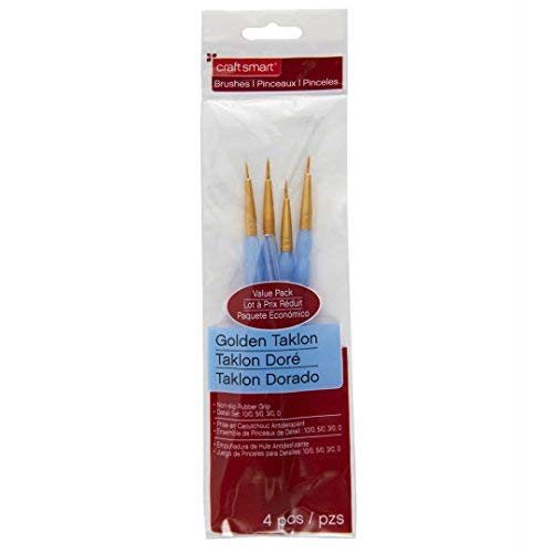 Detail Brush Set Golden Taklon, 4 Pieces by Craft Smart