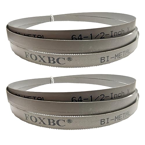 FOXBC 64-1/2″ x 1/2″ x 0.02″ x 24 TPI Metal Bandsaw Blade Cutting for Harbor Freight, Wen 3970, Jet Band Saw – 2 Pack