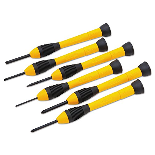 STANLEY Screwdriver Set, Precision, 6-Piece (66-052) , Yellow