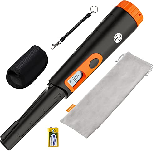 SUNPOW Metal Detector Pinpointer for Adults & Kids, Fully Waterproof, 360°Detection Handheld Pin Pointer Wand with LCD Screen, 3 Modes (Buzzer,