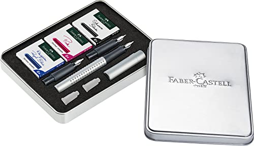 Faber-Castell 201629 Grip 2011 Calligraphy Set, Silver