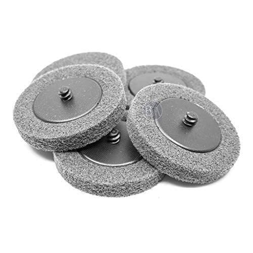 Benchmark Abrasives 3″ Quick Change Silicon Carbide Non-Woven Surface Preparation Wheels for Sanding Polishing Paint Removal, Male R-Type Backing Use