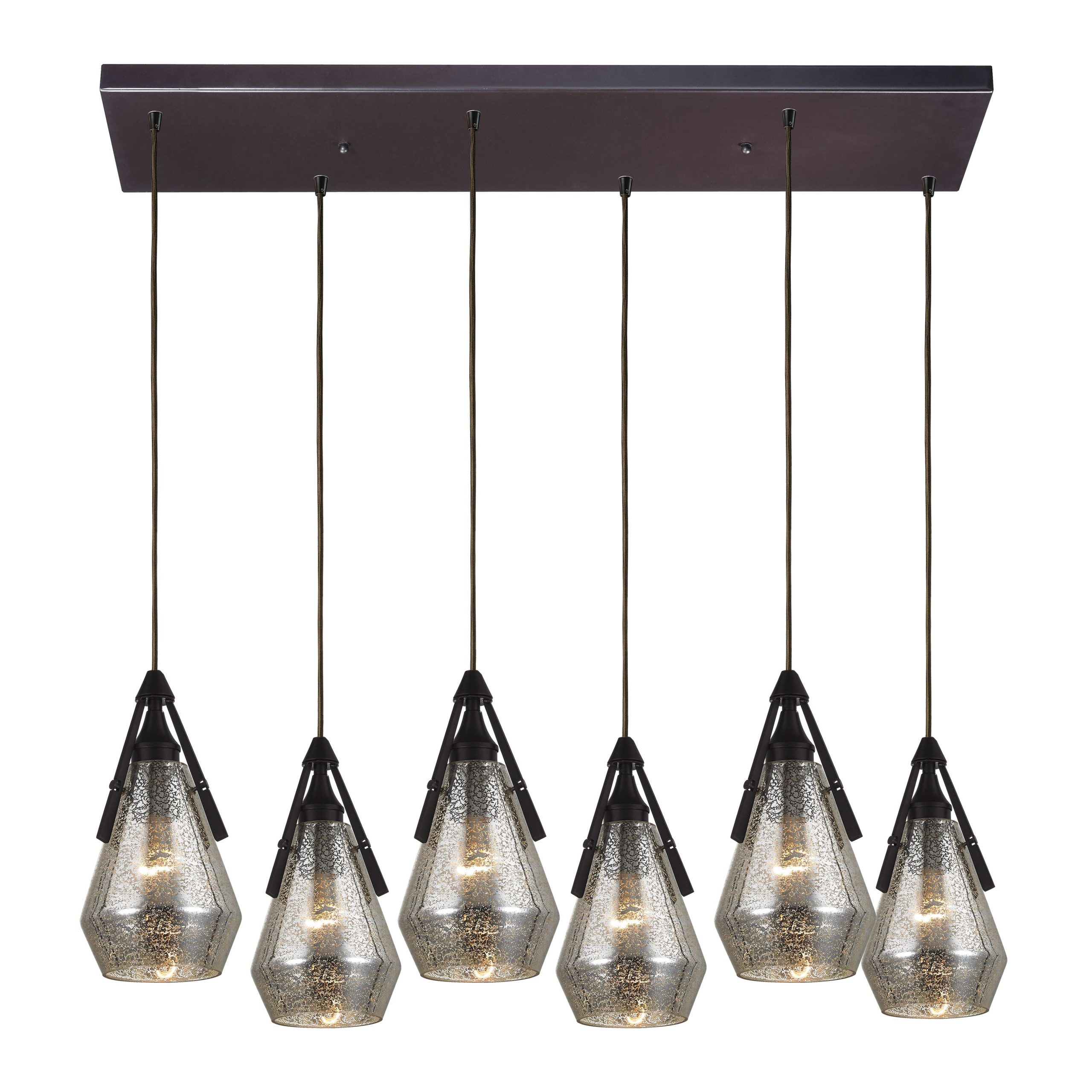 ELK SHOWROOM 46172/6RC Duncan 30” Wide 6-Light Pendant – Oil Rubbed Bronze