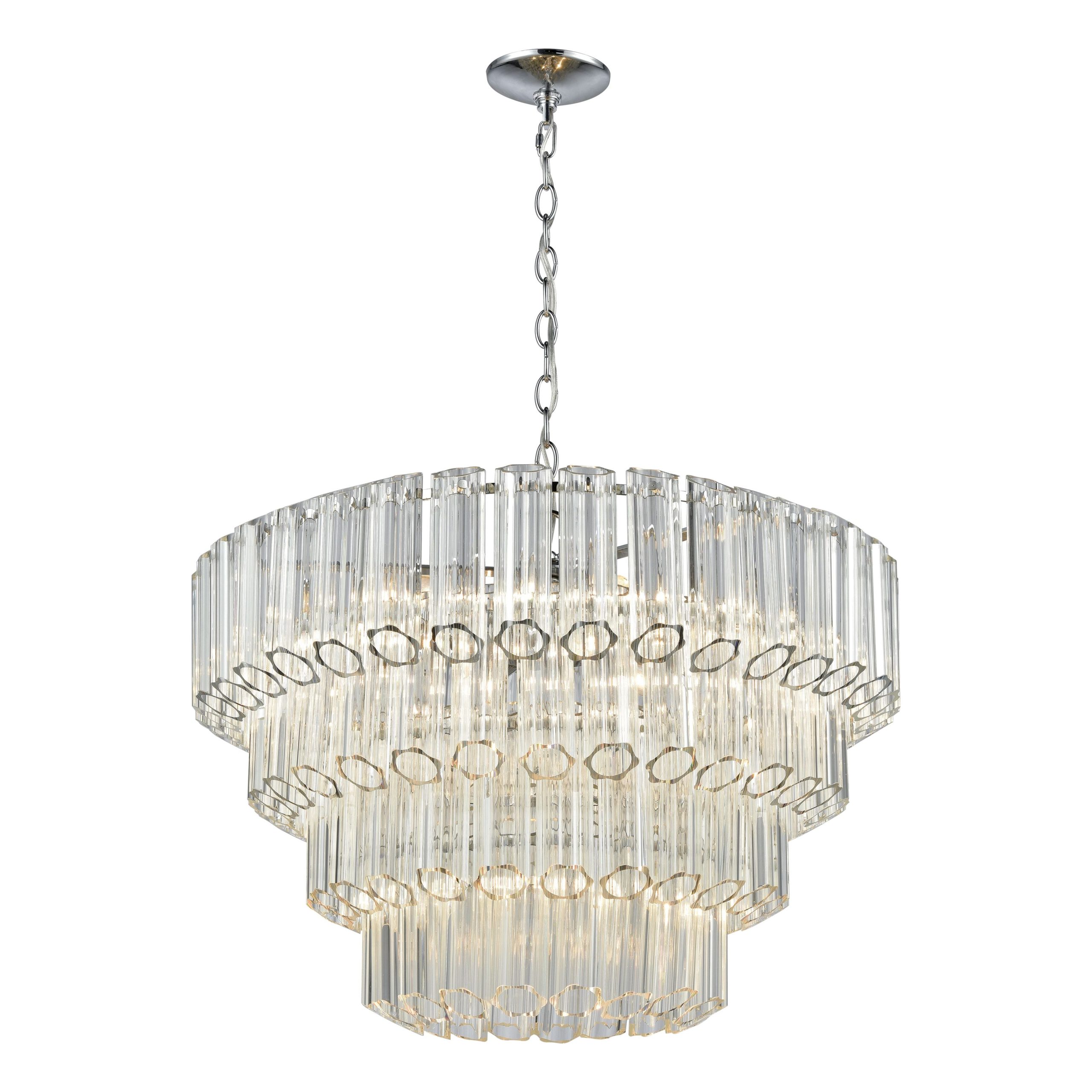 ELK SHOWROOM 46313/7 Carrington 26” Wide 7-Light Chandelier – Polished Chrome