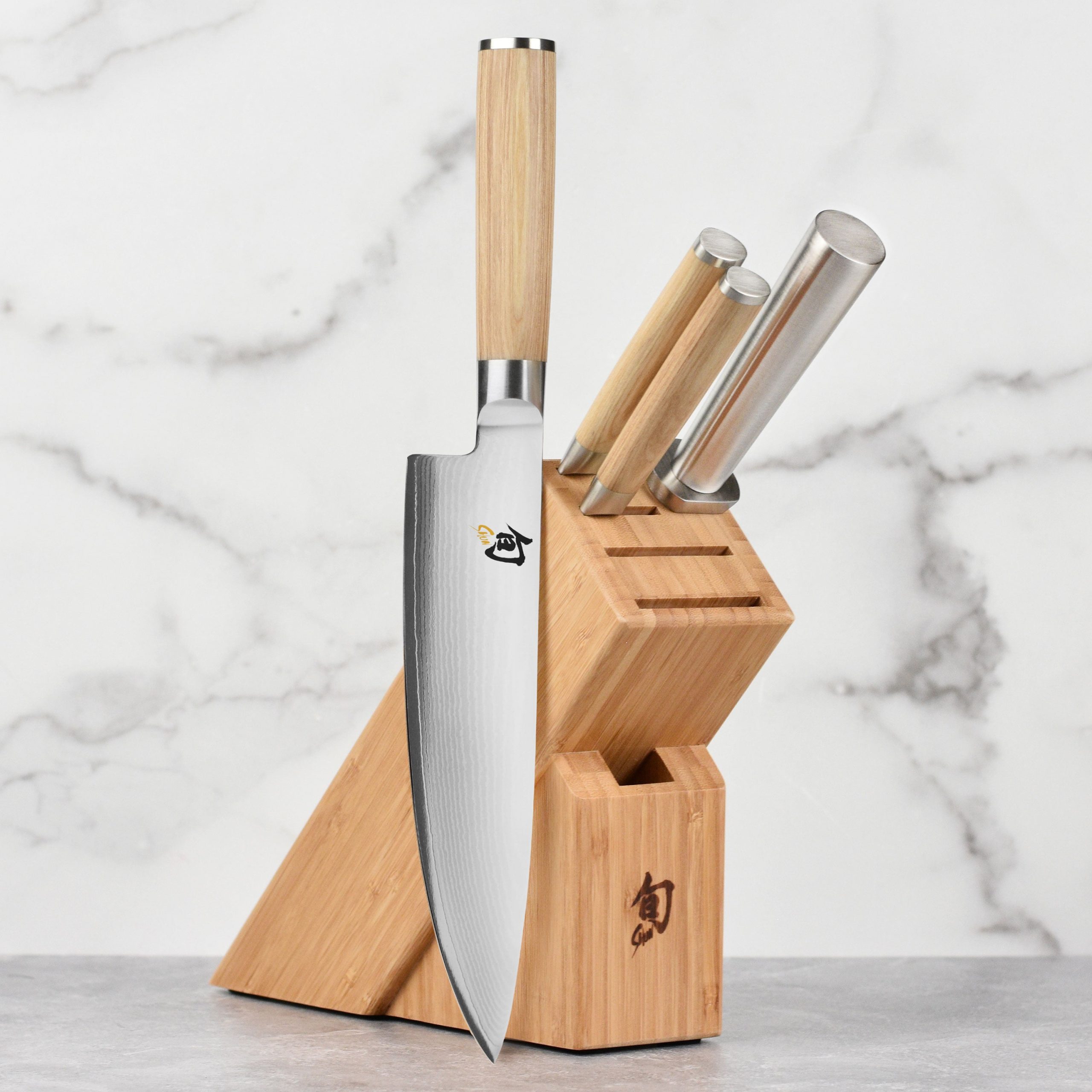 Shun Classic Blonde 5 Piece Slimline Knife Block Set