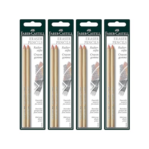 Faber-Castell Perfection Eraser Pencils (4 Packs of 2)