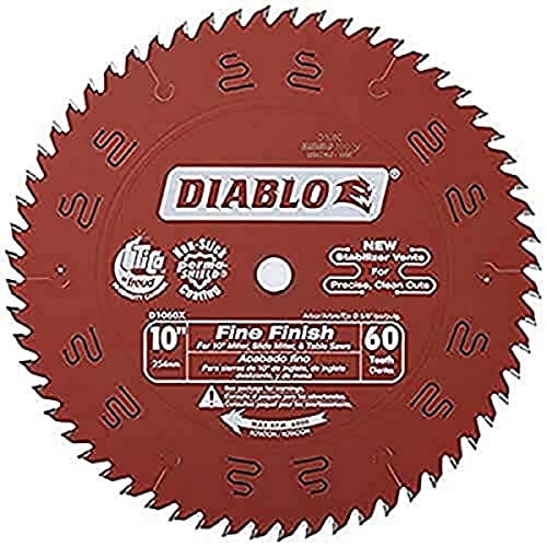 Diablo by Freud D1060X 10″ x 60 Tooth Fine Finish Saw Blade