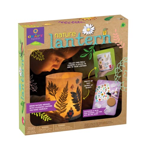 PlayMonster Craft-Tastic Nature Lantern – Nature DIY Craft Kit – Outdoor Crafting Fun – Bring Nature Inside – Comes with Material to Make Lantern