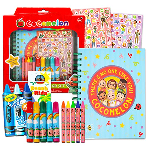 Cocomelon Art Supplies Set for Kids – Bundle with Cocomelon Stickers, Sketchbook, and Coloring Supplies Plus Stickers, More | Cocomelon Crafts for