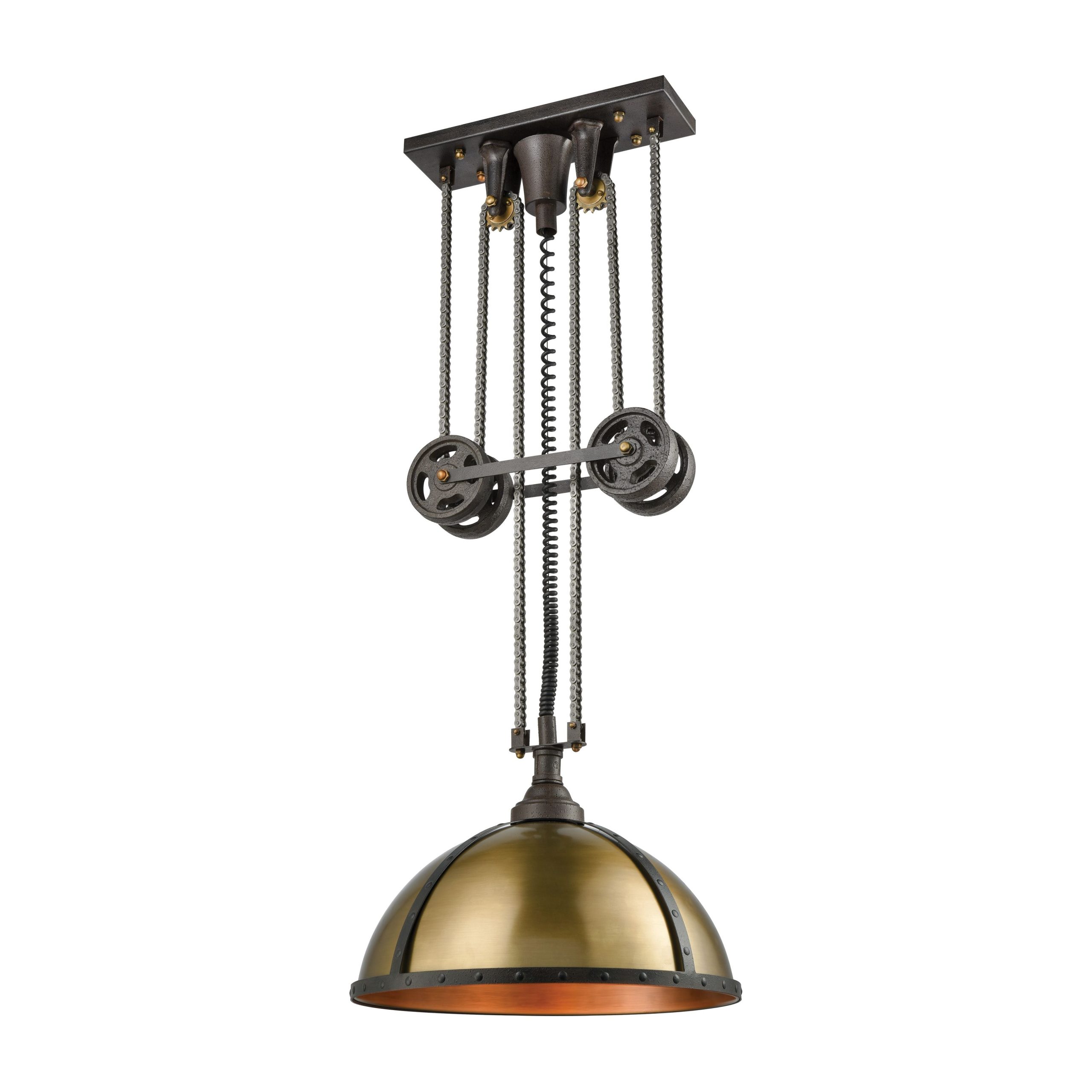 ELK SHOWROOM 65153/3 Torque 20” Wide 3-Light Pendant – Vintage Rust