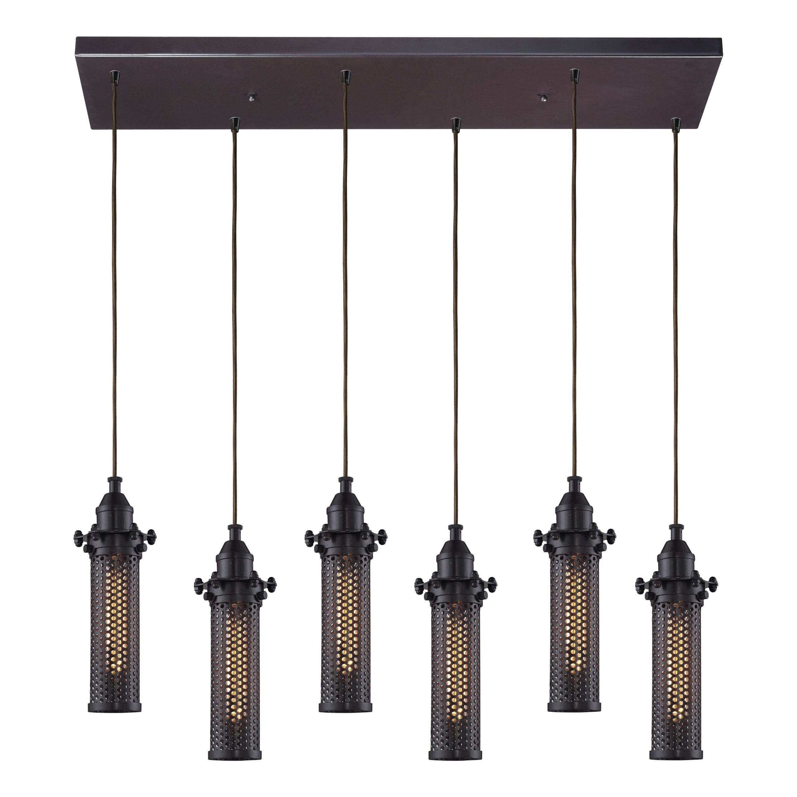 ELK SHOWROOM 66325/6RC Fulton 30” Wide 6-Light Pendant – Oil Rubbed Bronze