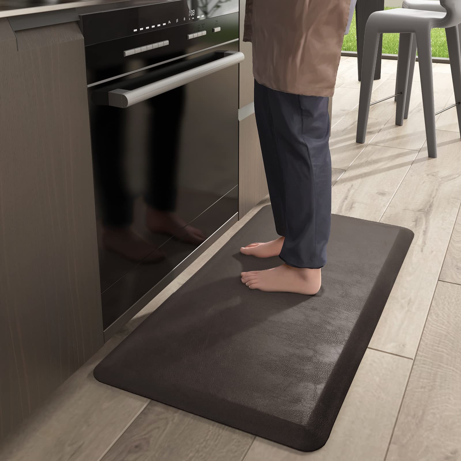 Color&Geometry Anti Fatigue Floor Comfort Mat 3/4 Inch Thick 17″ 24″ Perfect for Standing Desks, Kitchen Sink, Stove, Dishwasher, Countertop, Office