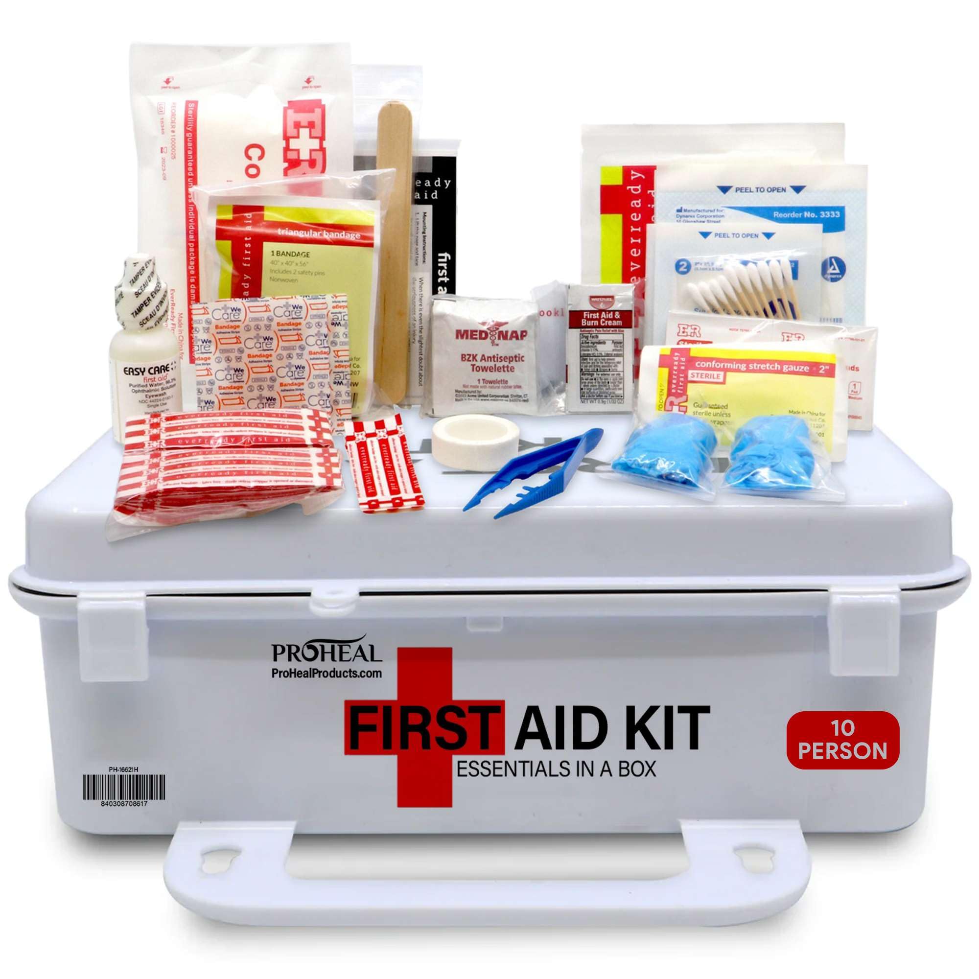 OSHA Compliant First Aid Kit – 10 Person, Type III, ANSI Class A Emergency Kit for Truck, Car, Construction Site – 71 Essential First Aid Supplies