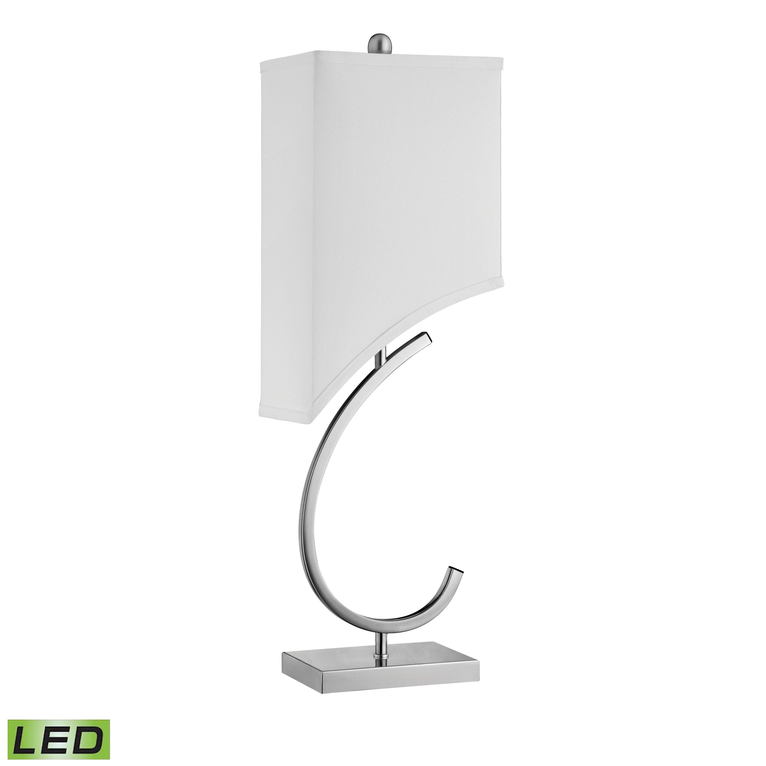 ELK STUDIO 76053-LED Chastain 31” High 1-Light Table Lamp – Brushed Steel – Includes LED Bulb