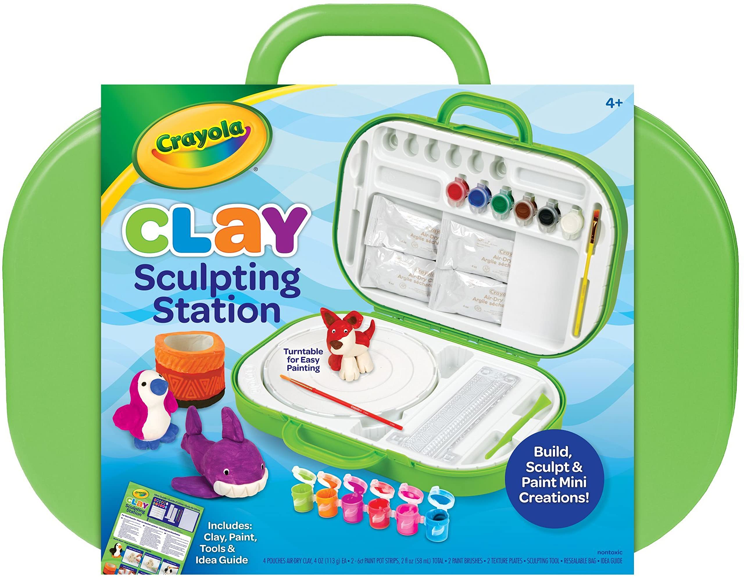 Crayola Clay Sculpting Station, Art Set for Kids, Gift for Ages 6, 7, 8, 9