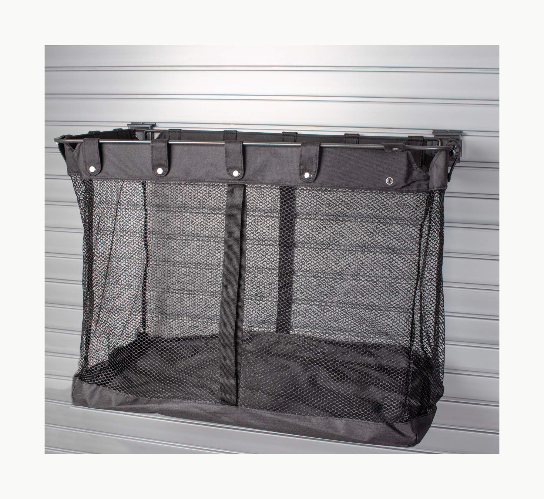 HandiWall Large Mesh Basket for Ball and Sports Storage on Garage Slatwall Panels