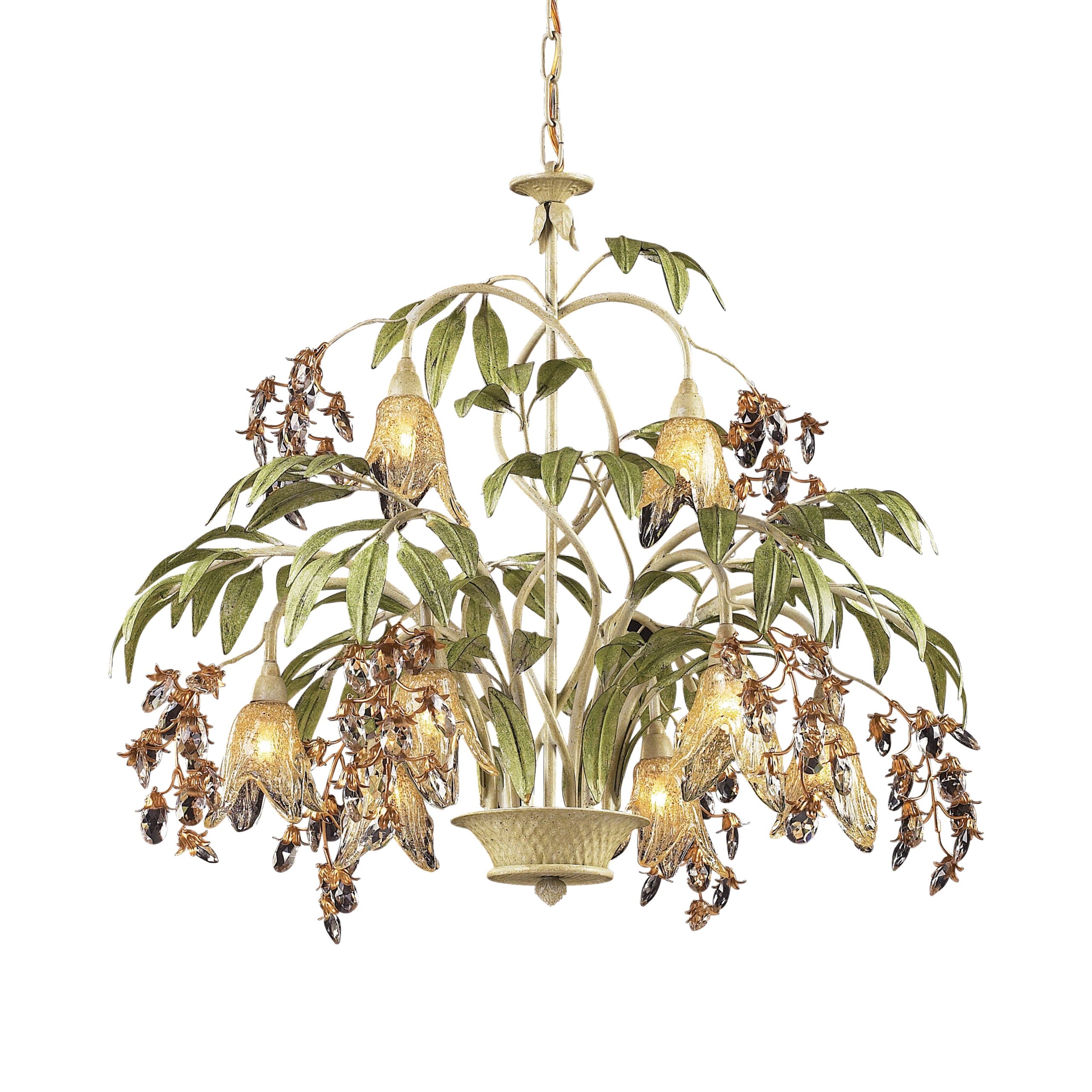 ELK SHOWROOM 86054 Huarco 28” Wide 8-Light Chandelier – Sage Green