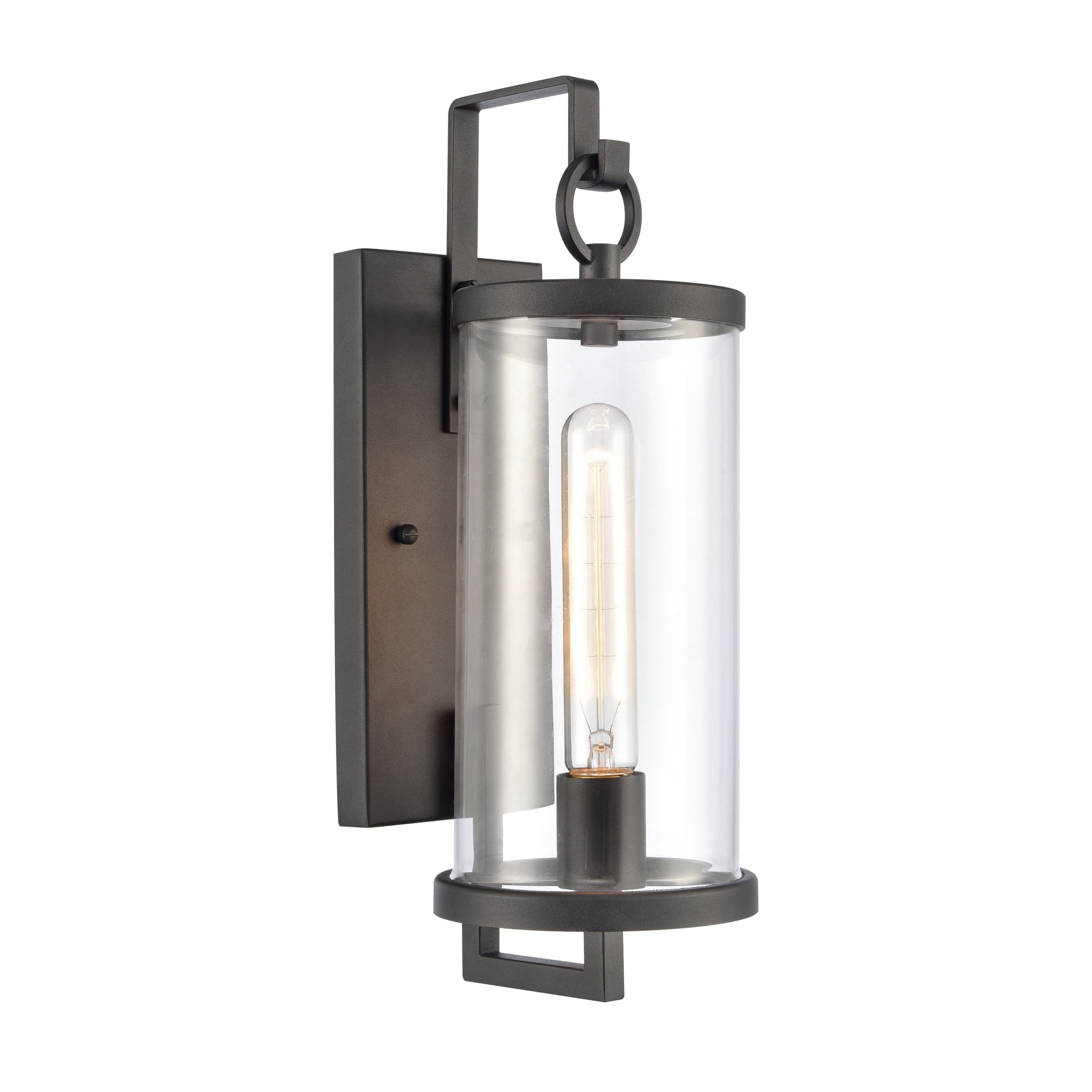 ELK SHOWROOM 89490/1 Hopkins 15.75” High 1-Light Outdoor Sconce – Charcoal Black