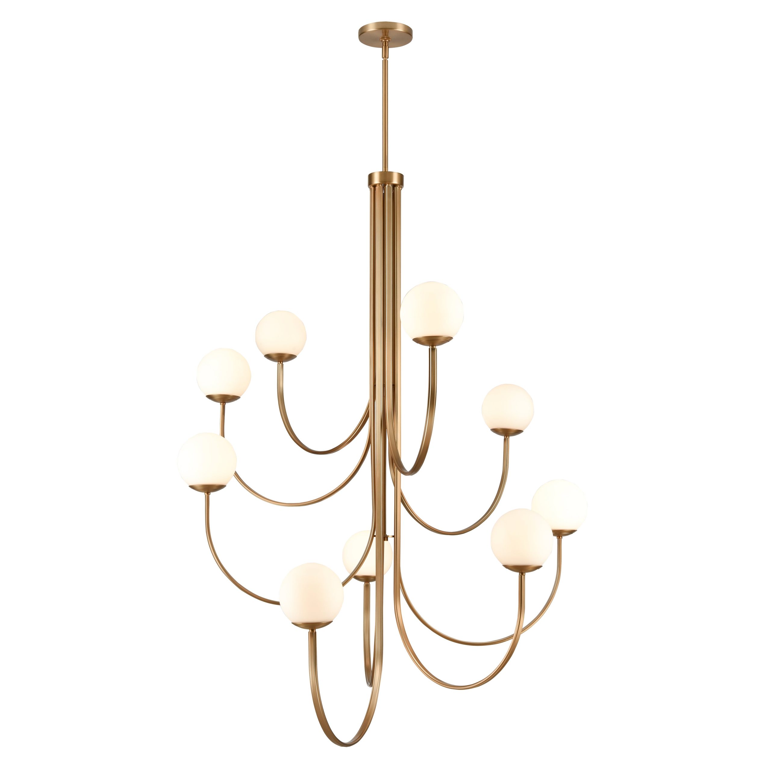 ELK SHOWROOM 89681/9 Caroline 44” Wide 9-Light Chandelier – Brushed Gold