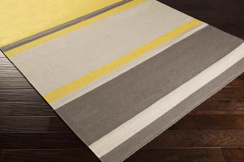 Farmersville Modern Lime/Taupe/Dark Brown Area Rug