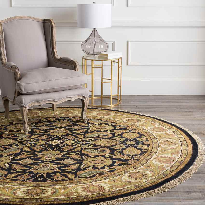 Vredenburgh Traditional Black/Gray Area Rug