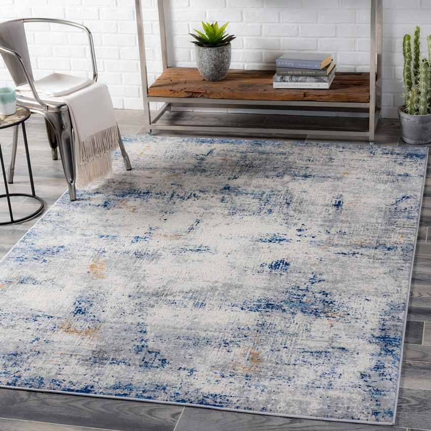 Stokkelen Modern Navy Area Rug