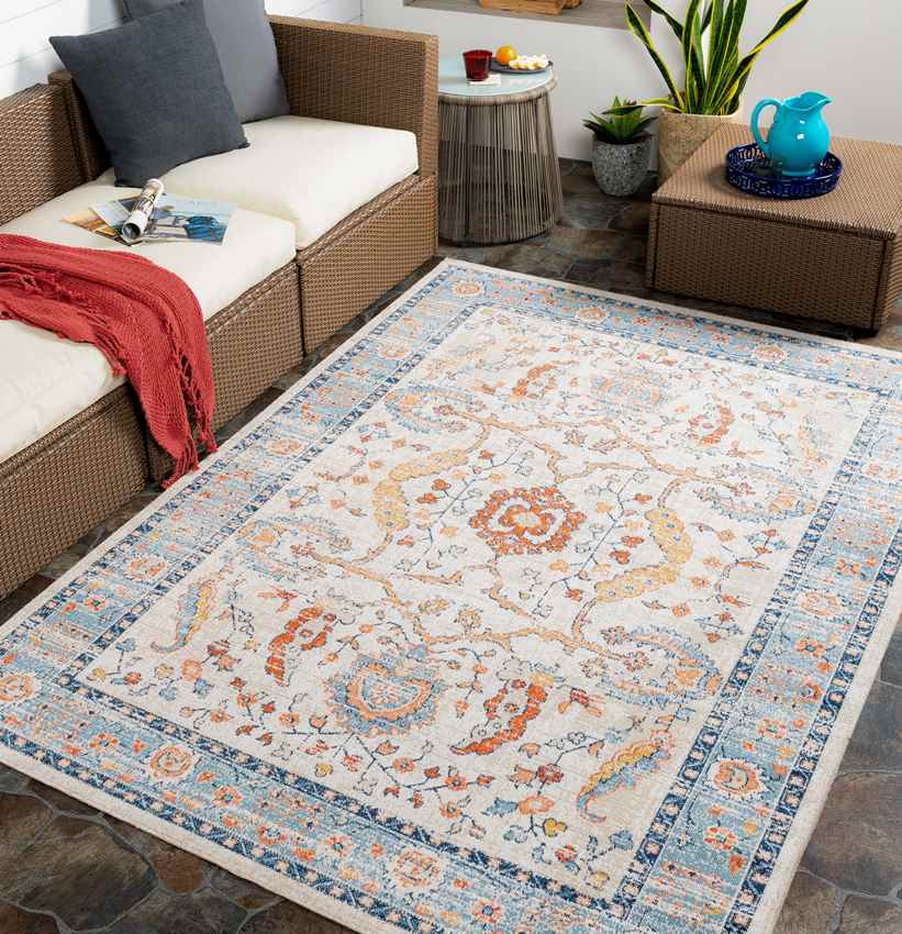 Alta Traditional Burnt Orange Area Rug