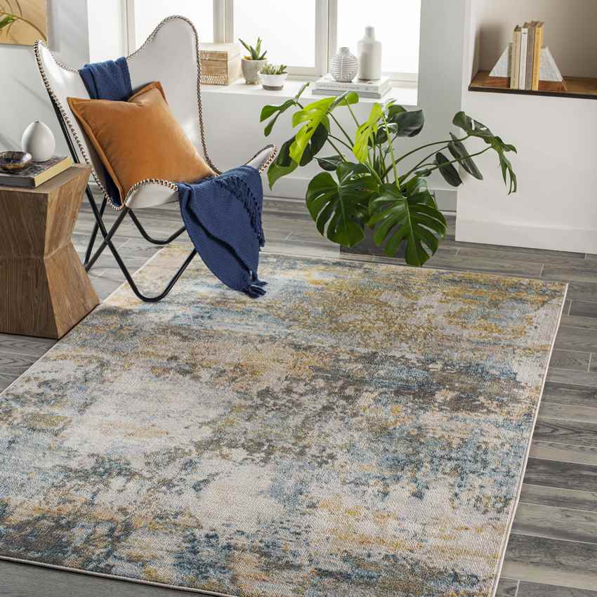 Silikou Modern Cream Area Rug