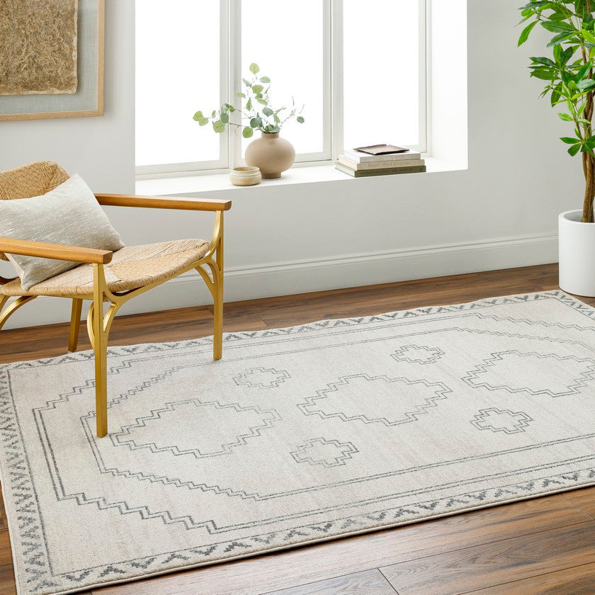 Zebadiah Modern Medium Gray Area Rug