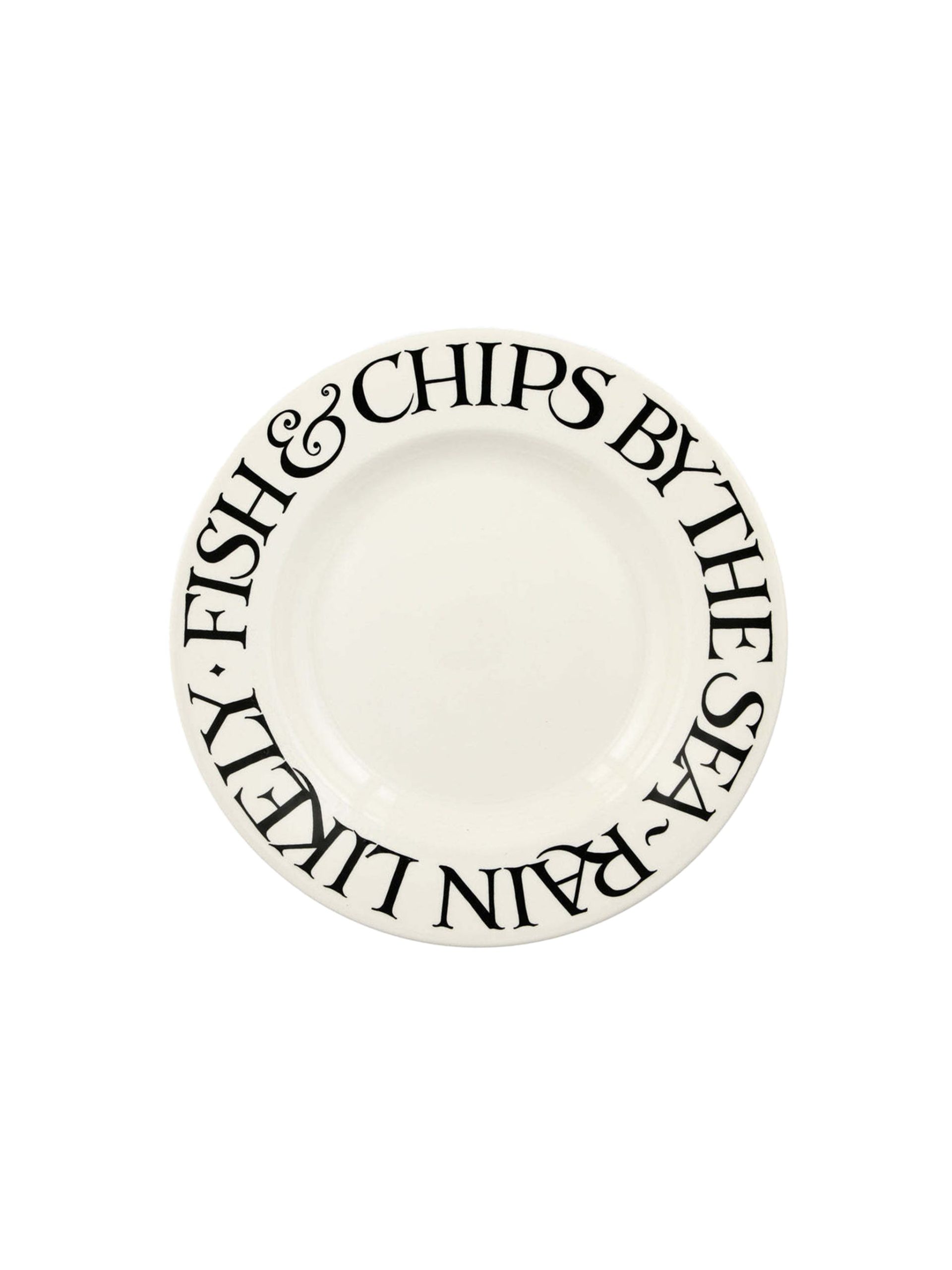 Emma Bridgewater Black Toast Fish & Chips 10.5 Inch Plate