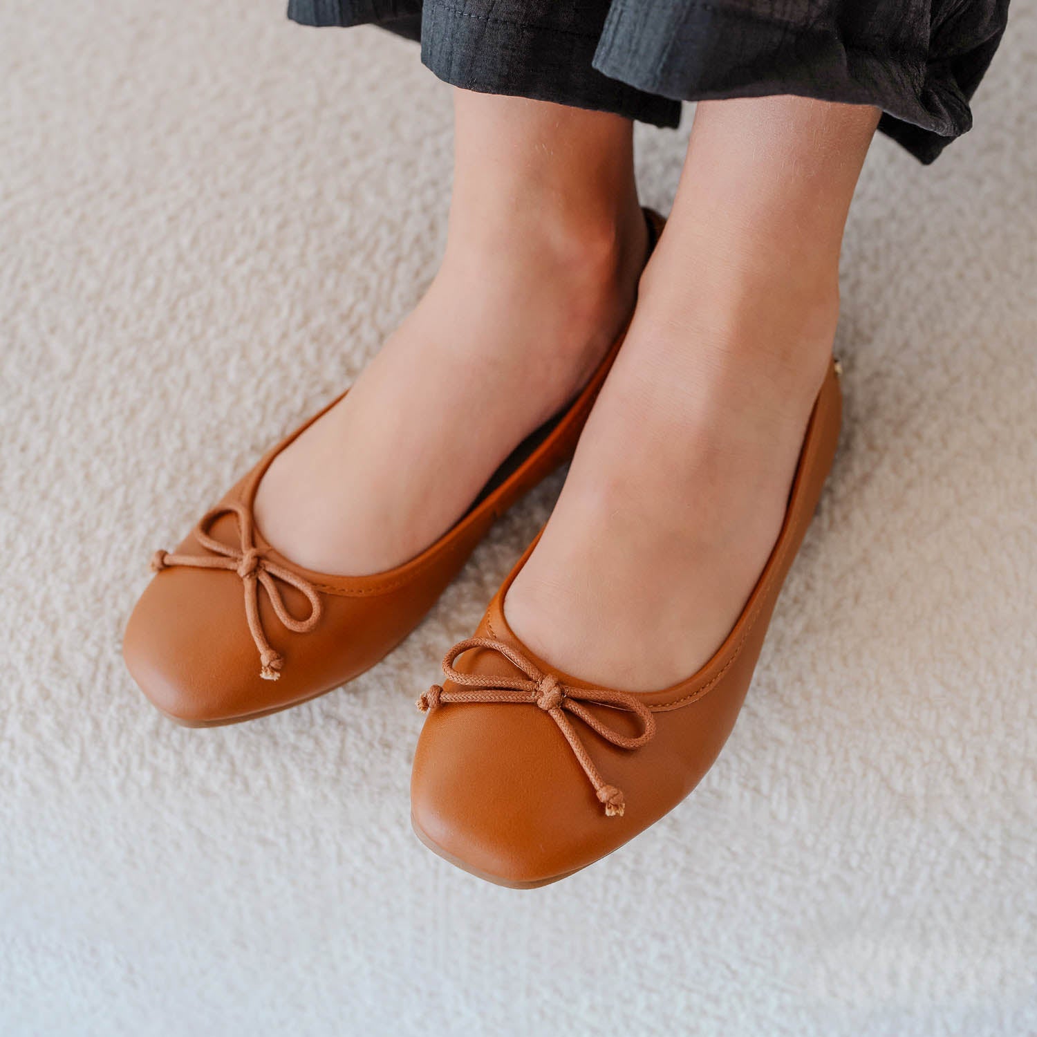 Miss Sadie Ballet Flat In Tan – Kids