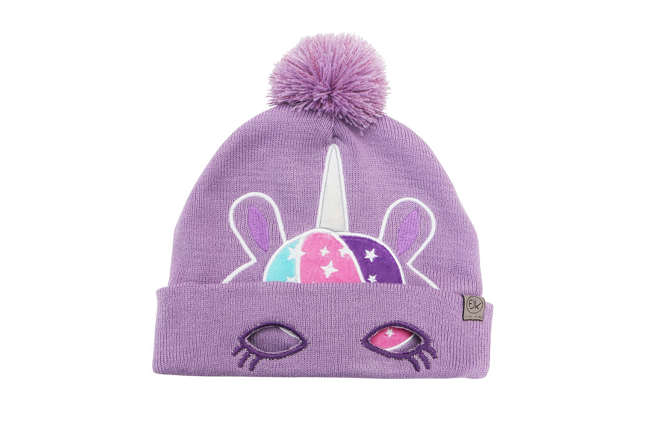 Toddler/kids Knitted Beanie – Unicorn