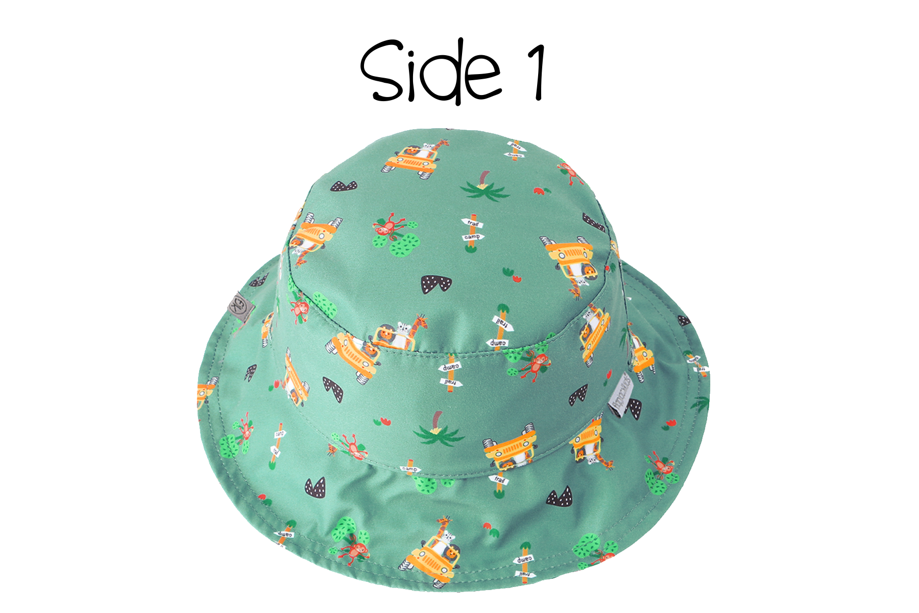 Baby/kids Reversible Patterned Sun Hat – Safari | Monkey