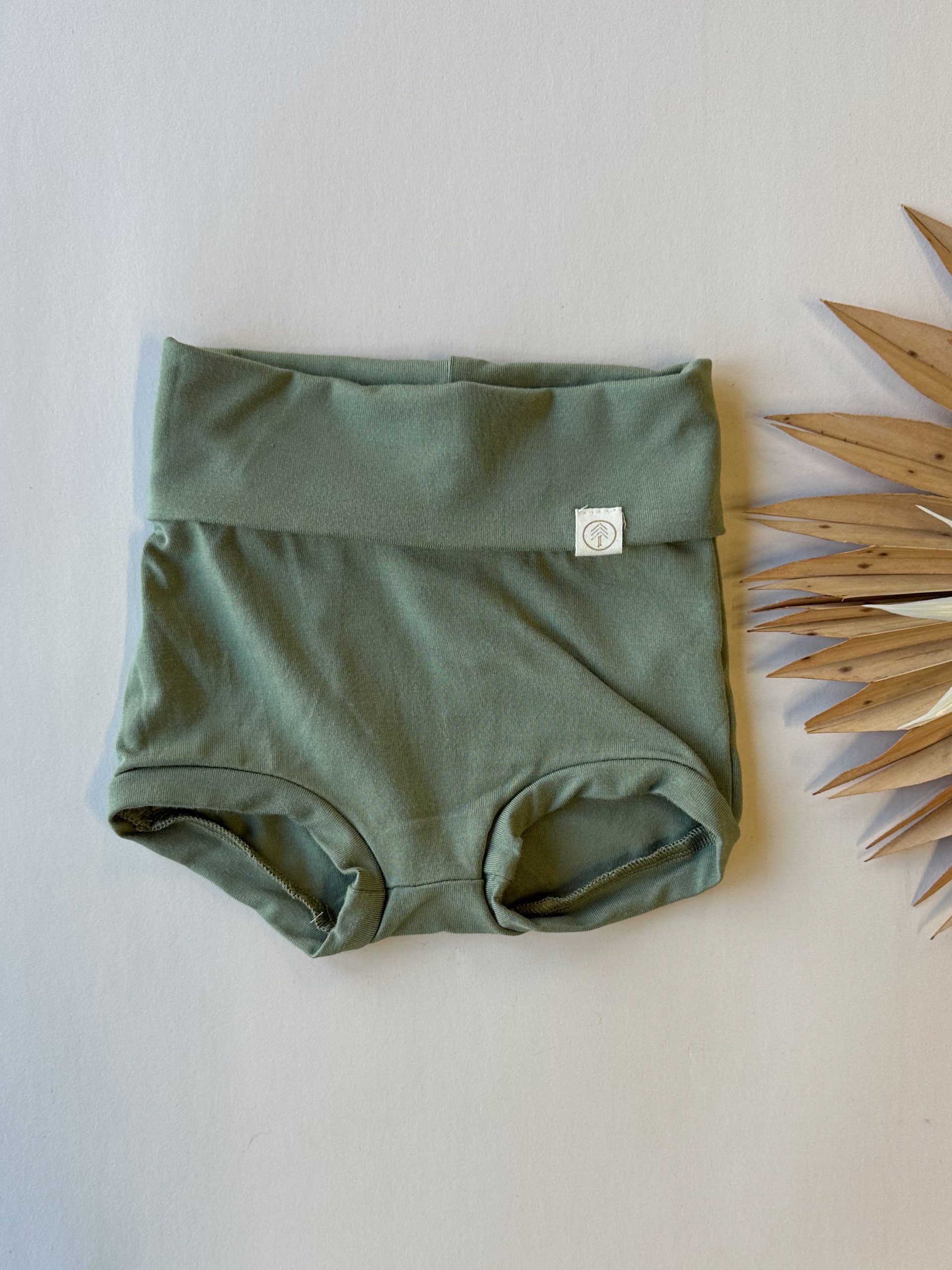 12/24m 2/3t Fold-over Bloomers | Baby & Toddler | Luxury Bamboo | Eucalyptus