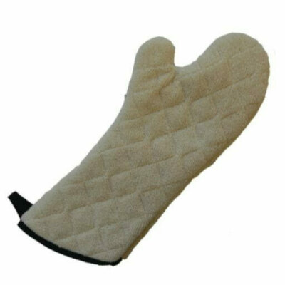 338HDT-15 – Oven Mitt, 15″, heat-resistant up to 450°F, heavy-duty terry, natural