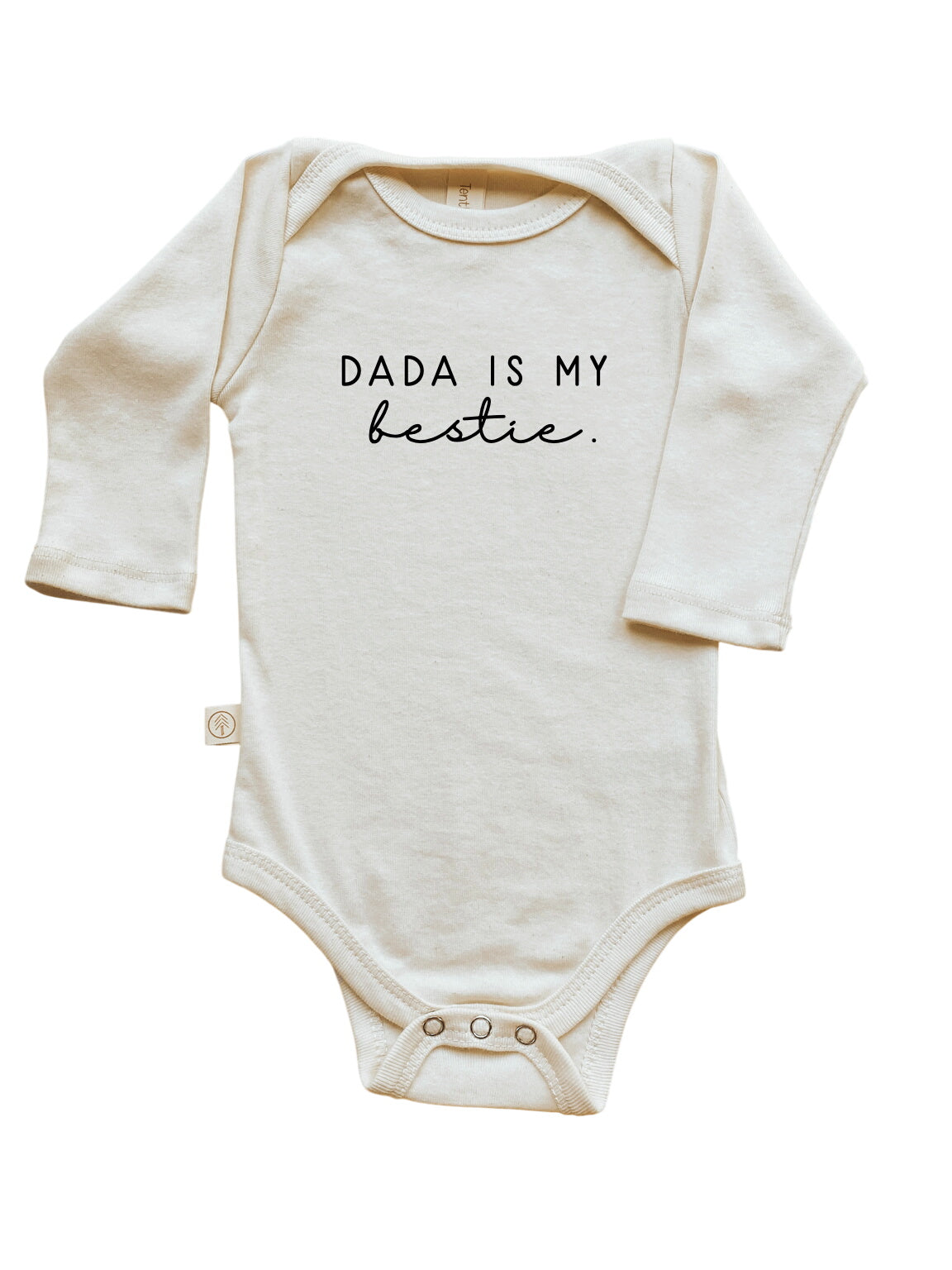 Dada Is My Bestie – Long Sleeve Organic Bodysuit